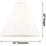 6_Edison Glass Cone 12" Brushed Nickel Corded Mini Pendant w/ White Shad more views