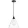 Edison Glass Cone 12" Oil Rubbed Bronze Corded Mini Pendant w/ Clear S