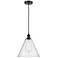 Edison Glass Cone 12" Oil Rubbed Bronze Corded Mini Pendant w/ Seedy S