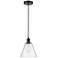 Edison Glass Cone 8" Oil Rubbed Bronze Corded Mini Pendant w/ Seedy Sh