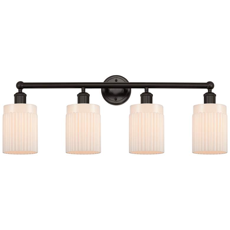 Image 1 Edison Hadley 31 1/2"W Oil-Rubbed Bronze 4-Light Bath Light