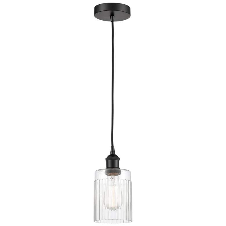 Image 1 Edison Hadley 4 1/2" Wide Matte Black Mini Pendant