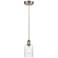 Edison Hadley 5" Brushed Satin Nickel Cord Hung Mini Pendant w/ Clear