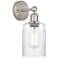 Edison Hadley 5" Brushed Satin Nickel Sconce w/ Clear Shade