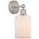 Edison Hadley 5" Brushed Satin Nickel Sconce w/ Matte White Shade