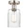 Edison Hadley 5" Brushed Satin Nickel Semi Flush Mount w/ Clear Shade