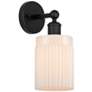 1_Edison Hadley 5" Matte Black Sconce w/ Matte White Shade