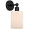 Edison Hadley 5" Matte Black Sconce w/ Matte White Shade