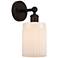 Edison Hadley 5" Oil Rubbed Bronze Sconce w/ Matte White Shade