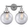 Edison Large Beacon 16" 2-Light Polished Chrome Bath Light w/ Clear Sh