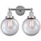 Edison Large Beacon 16" 2-Light Polished Chrome Bath Light w/ Clear Sh