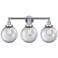 Edison Large Beacon 25" 3-Light Polished Chrome Bath Light w/ Clear Sh
