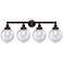 Edison Large Beacon 34" 4-Light Bronze Bath Light w/ Mercury Shade