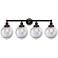 Edison Large Beacon 34" 4-Light Oil Rubbed Bronze Bath Light w/ Clear