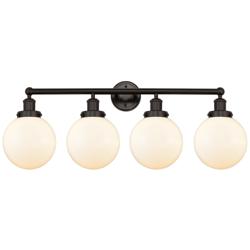 Edison Large Beacon 34" 4-Light Oil Rubbed Bronze Bath Light w/ White