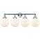 Edison Large Beacon 34" 4-Light Polished Chrome Bath Light w/ White Sh