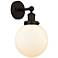 Edison Large Beacon 7" Oil Rubbed Bronze Sconce w/ Matte White Shade