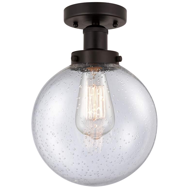 Image 1 Edison Large Beacon 7" Oil Rubbed Bronze Semi Flush Mount w/ Mercury S