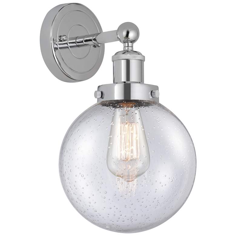 Image 1 Edison Large Beacon 7" Polished Chrome Sconce w/ Mercury Shade