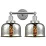 Edison Large Bell 16" 2-Light Polished Chrome Bath Light w/ Mercury Sh