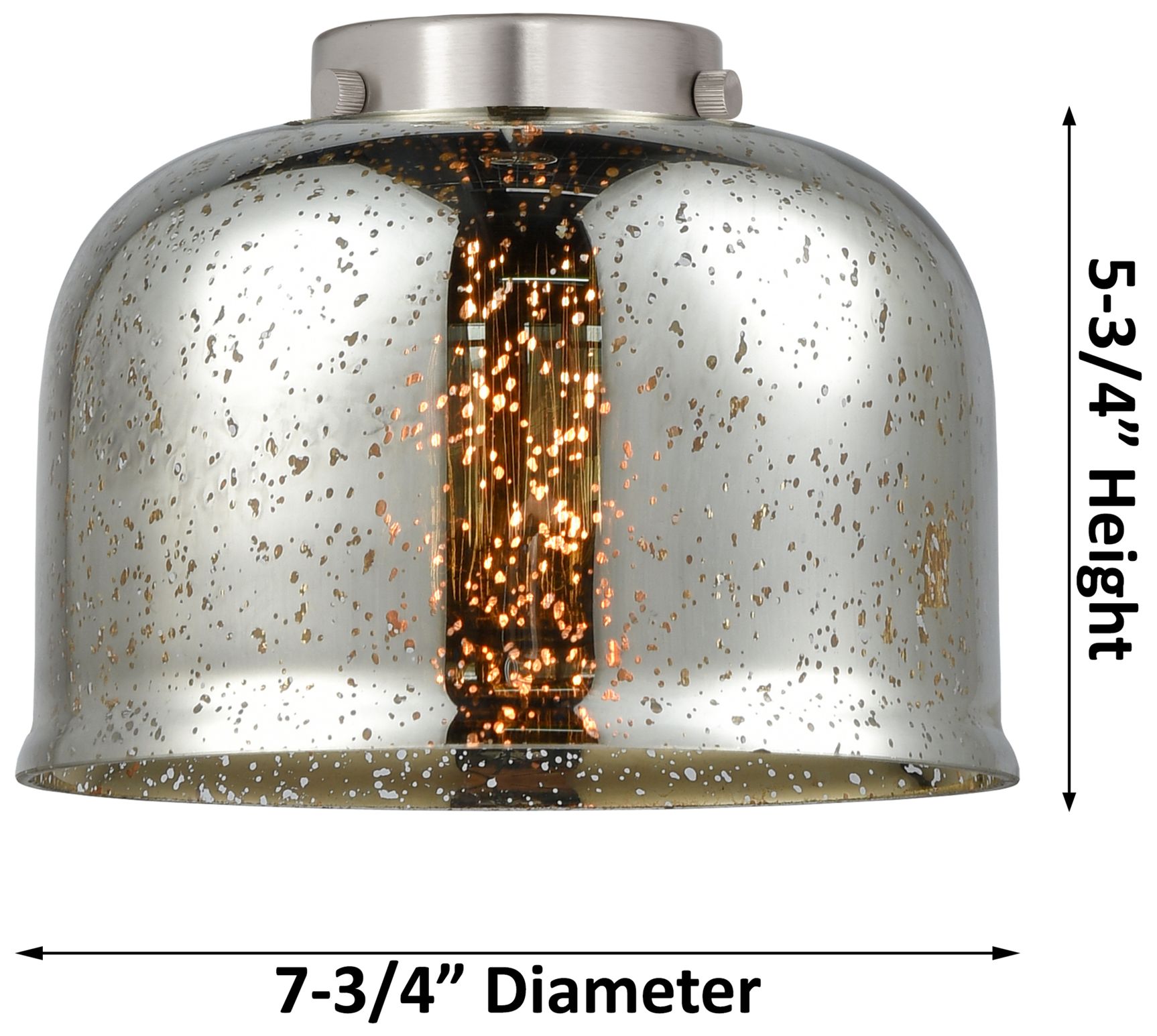 Image 6 Edison Large Bell 25" 3-Light Brushed Nickel Bath Light w/ Clear Shade more views