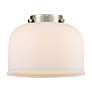 4_Edison Large Bell 25" 3-Light Brushed Nickel Bath Light w/ White Shade more views