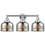 Edison Large Bell 25" 3-Light Polished Chrome Bath Light w/ Mercury Sh