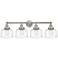 Edison Large Bell 34" 4-Light Brushed Satin Nickel Bath Light w/ Deco