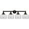 Edison Large Bell 34" 4-Light Oil Rubbed Bronze Bath Light w/ Clear Sh
