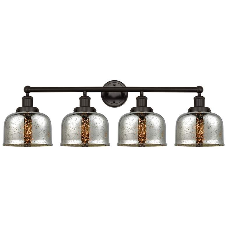 Image 1 Edison Large Bell 34" 4-Light Oil Rubbed Bronze Bath Light w/ Mercury