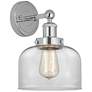 Edison Large Bell 7" Polished Chrome Sconce w/ Clear Shade