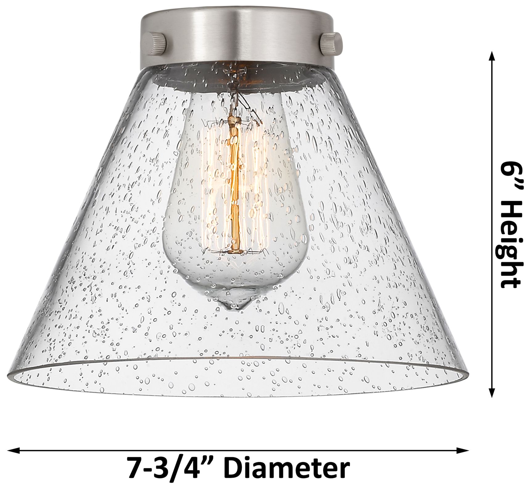 Image 6 Edison Large Cone 16" 2-Light Chrome Bath Light w/ Smoke Shade more views