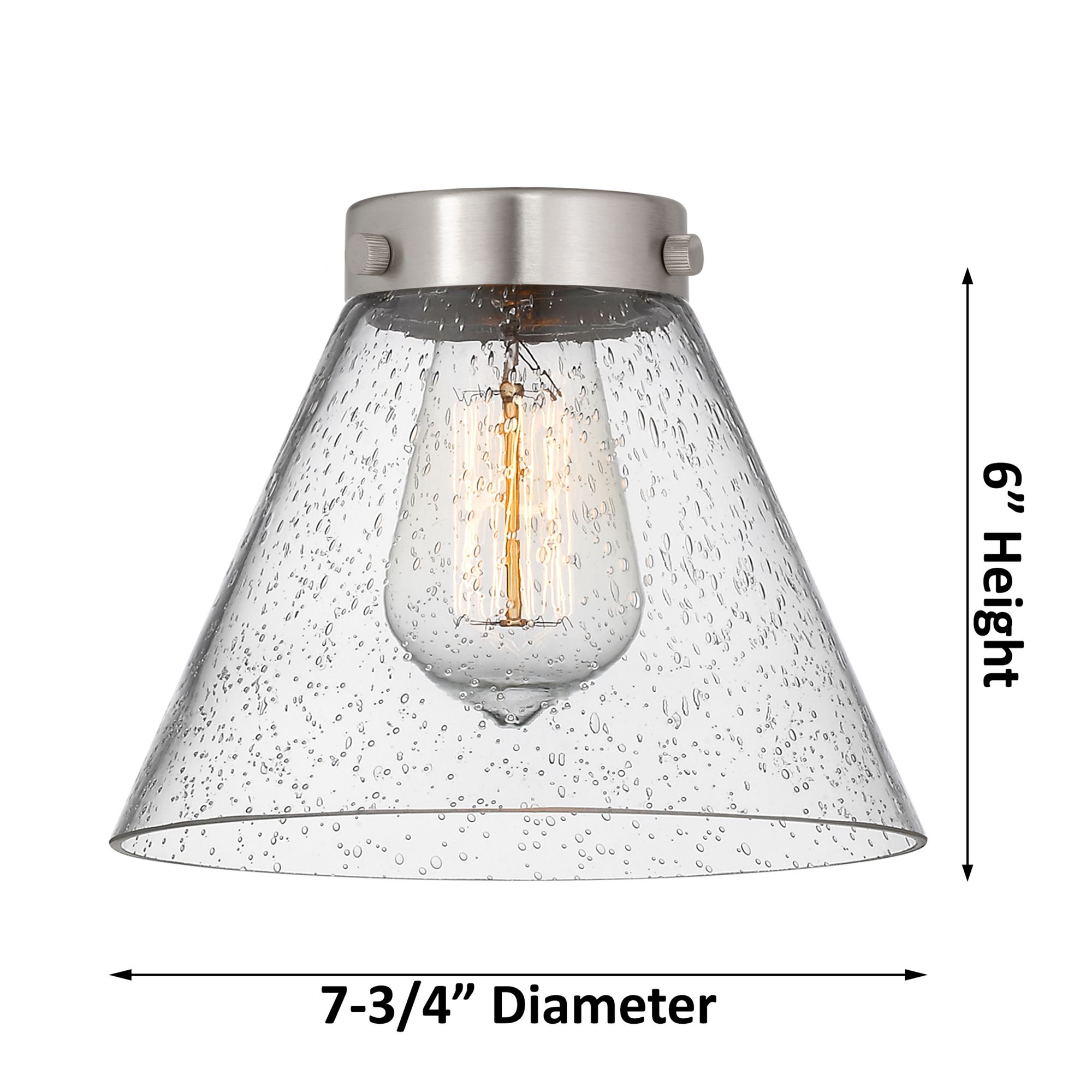 Image 5 Edison Large Cone 24.5"W 3 Light Satin Gold Bath Light With Seedy Shad more views