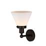 4_Edison Large Cone 7" Oil Rubbed Bronze Sconce w/ Matte White Shade more views