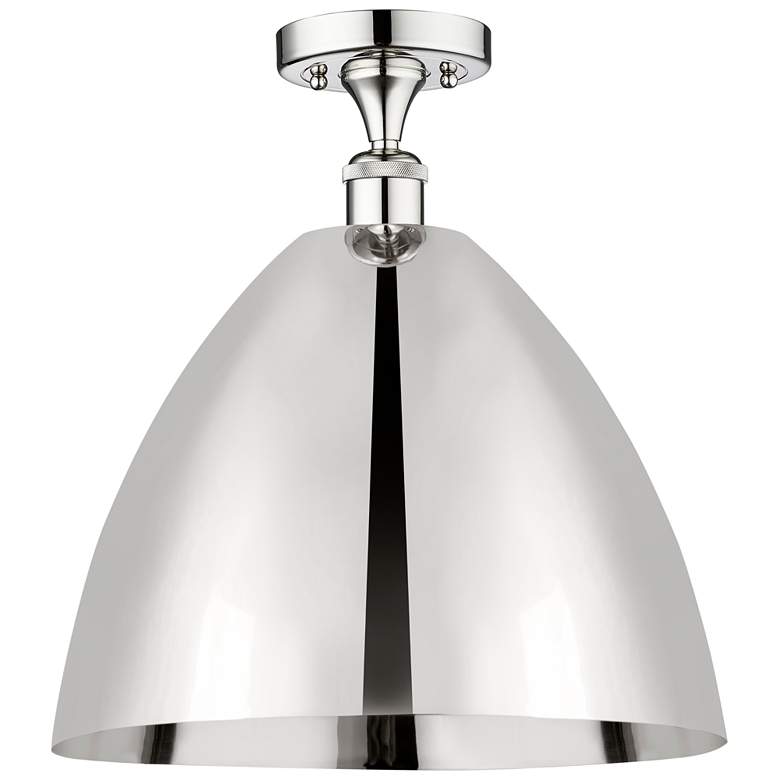 Image 1 Edison Metal Bristol 16"W Polished Chrome Semi-Flush Mount w/ Chrome S