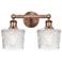 Edison Niagra 15.5"W 2 Light Antique Copper Bath Light With Clear Shad