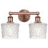 Edison Niagra 15.5"W 2 Light Antique Copper Bath Light With Clear Shad