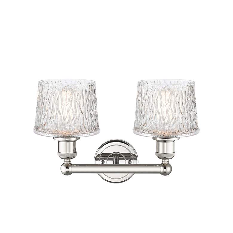 Image 2 Edison Niagra 15.5"W 2 Light Polished Nickel Bath Light With Clear Sha more views