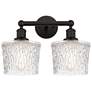 Edison Niagra 16" 2-Light Oil Rubbed Bronze Bath Light w/ Clear Shade