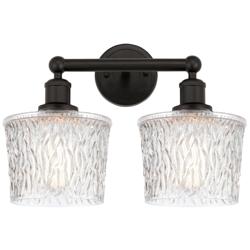 Edison Niagra 16" 2-Light Oil Rubbed Bronze Bath Light w/ Clear Shade