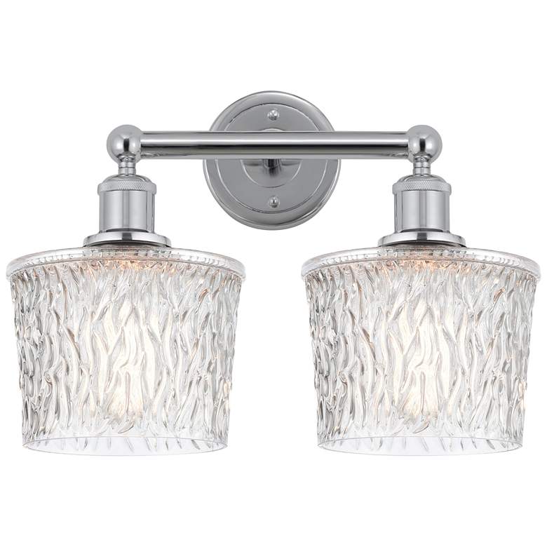 Image 1 Edison Niagra 16" 2-Light Polished Chrome Bath Light w/ Clear Shade