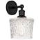 Edison Niagra 7" Matte Black Sconce w/ Clear Shade