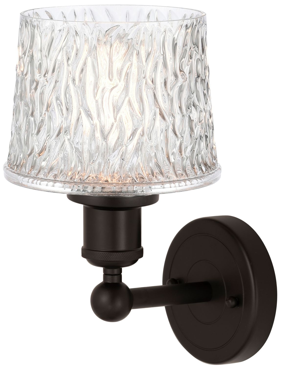 Image 2 Edison Niagra 7" Oil Rubbed Bronze Sconce w/ Clear Shade more views