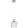 Edison Niagra 7" Polished Chrome Cord Hung Mini Pendant w/ Clear Shade