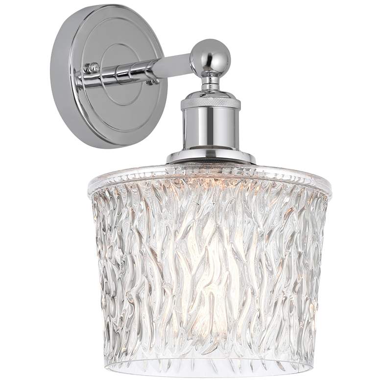 Image 1 Edison Niagra 7" Polished Chrome Sconce w/ Clear Shade