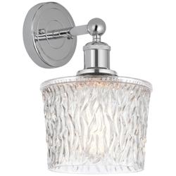 Edison Niagra 7" Polished Chrome Sconce w/ Clear Shade