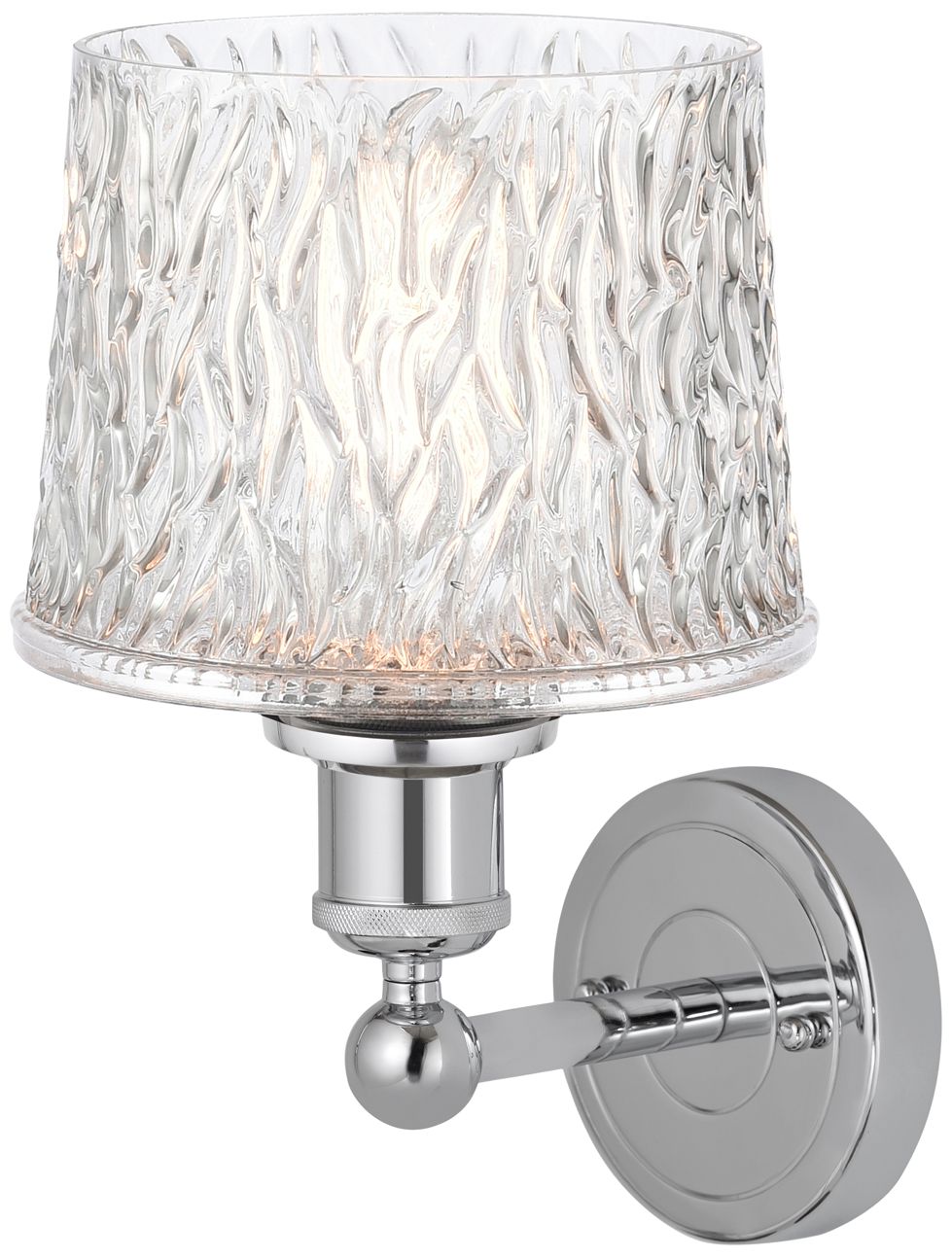 Image 3 Edison Niagra 7" Polished Chrome Sconce w/ Clear Shade more views