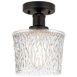 Edison Niagra  7" Semi-Flush Mount - Oil Rubbed Bronze - Clear Shade