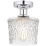 Edison Niagra  7" Semi-Flush Mount - Polished Chrome - Clear Shade