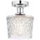 Edison Niagra  7" Semi-Flush Mount - Polished Chrome - Clear Shade